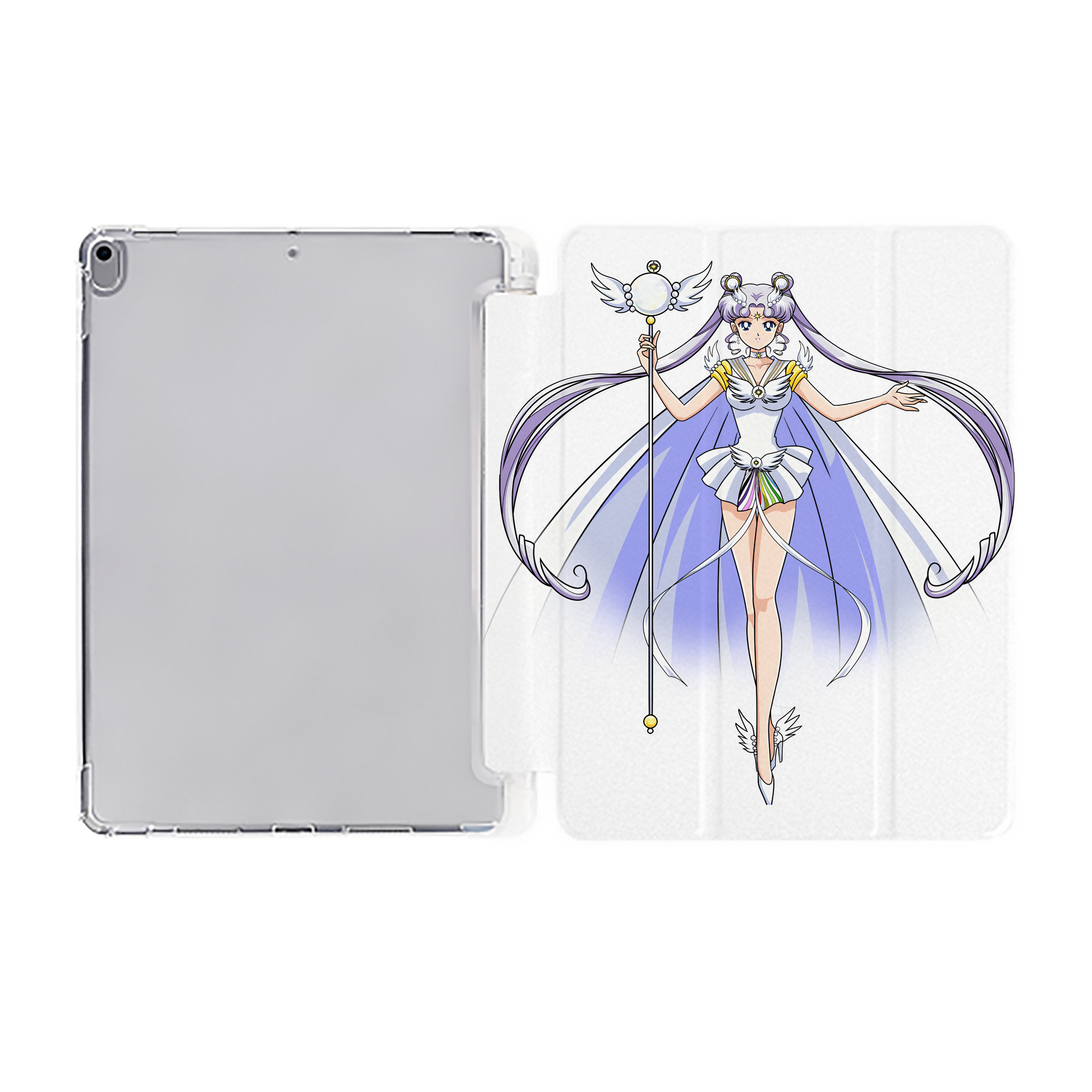 （画像用） 美少女戦士セーラームーン 月野 うさぎ つきの うさぎ Sailor Moon Tsukino Usagi IPad ケース ペン収納付き 三つ折りスタンド PUレザー×シリコン 対応機種9.5/10.5/10.9インチ